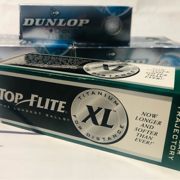 DUNLOP Double Titanium Golf Balls 15 Pcs.Top Flite Titanium XL For Distance 3pc - Picture 3 of 4
